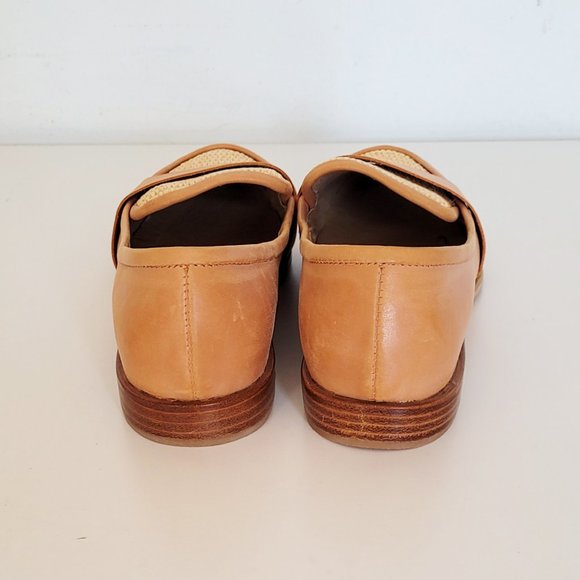 Retro Sportscrat - Vegetable Tanned Leather with Straw Detail Loafer - Size 38 - Picture 3 of 10